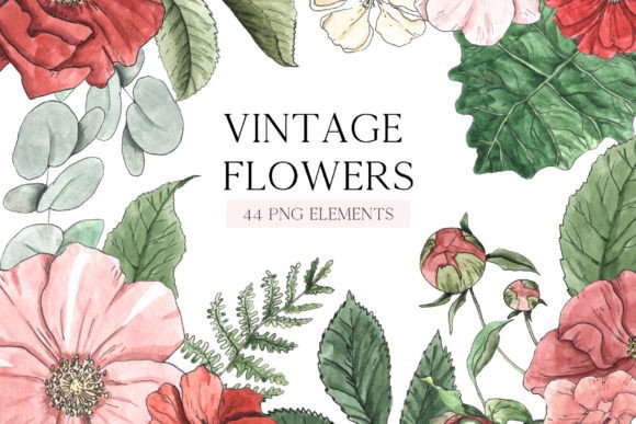 Download Watercolor Vintage Fall Flowers Clipart - Flowers Collection