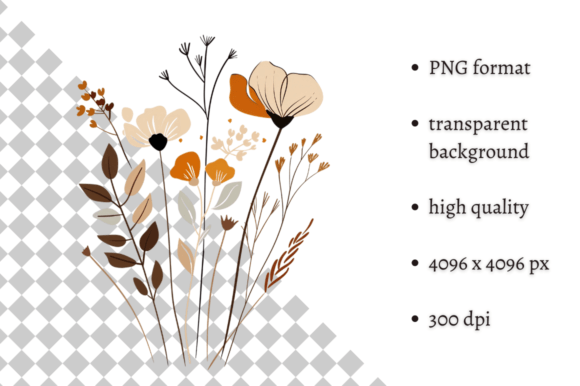 Download Watercolor Boho Wild Flowers Clipart - Flowers Collection