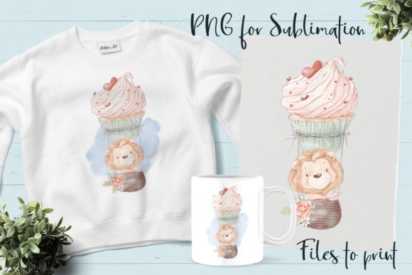 Download Cute Lion . Design for Printing. - Premium Resources