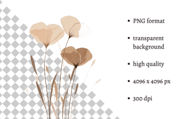 Download Watercolor Boho Wild Flowers Clipart - Flowers Collection