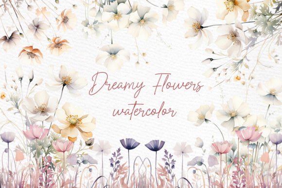Download Watercolor White Wild Flowers Clipart - Flowers Collection