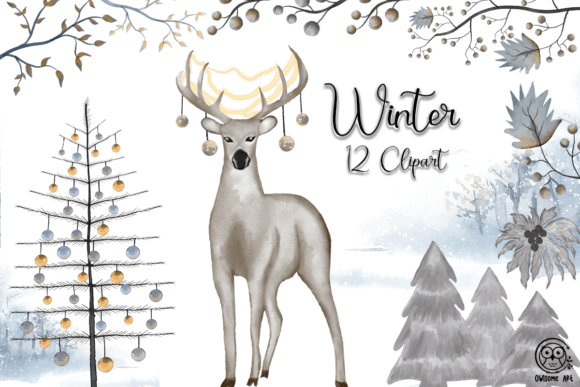 Download Watercolor Winter Clipart Bundle - Premium Resources