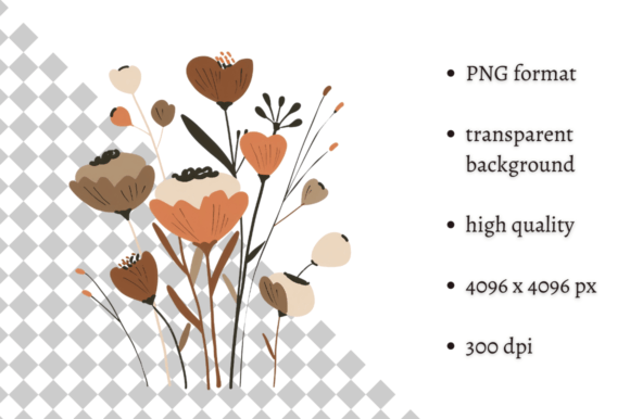 Download Watercolor Boho Wild Flowers Clipart - Flowers Collection