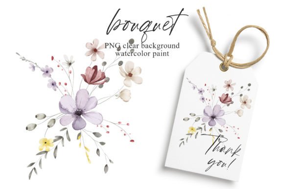 Download Watercolor Wild Flowers Clipart Bouquet. - Flowers Collection