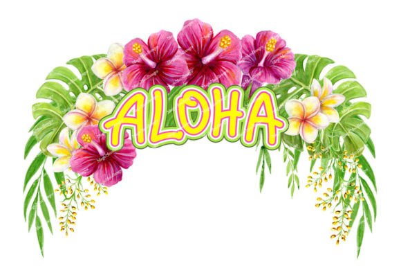 Download Aloha Hawaii Greeting. Tropical Flowers. - Flowers Collection