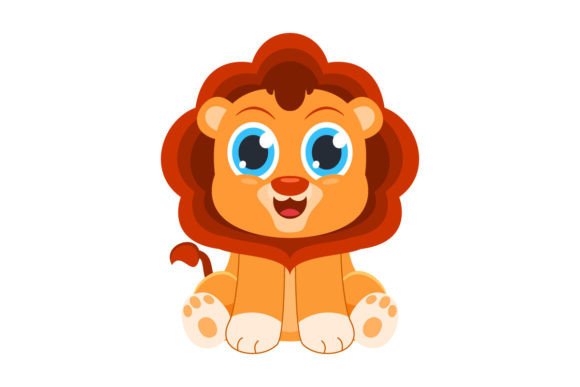 Download Vector Cute Lion Cartoon Character - Cute lion Collection