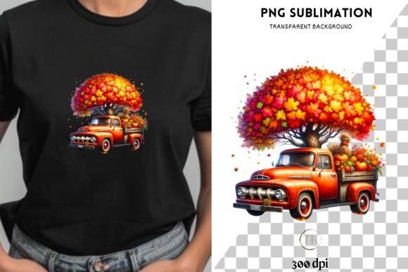 Download Autumn Truck PNG Digital Prints - Digital prints Collection