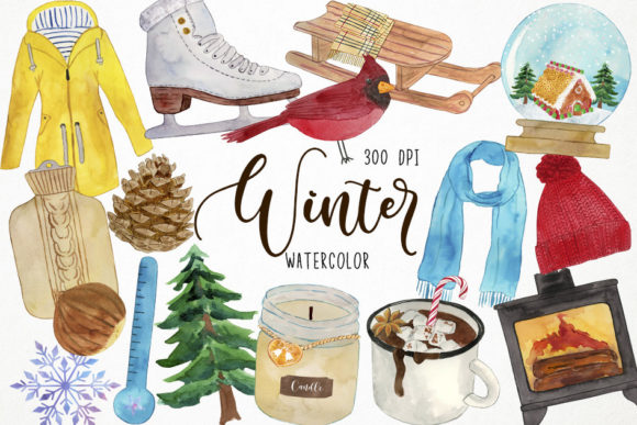 Download Watercolor Winter Clipart, Christmas - Premium Resources
